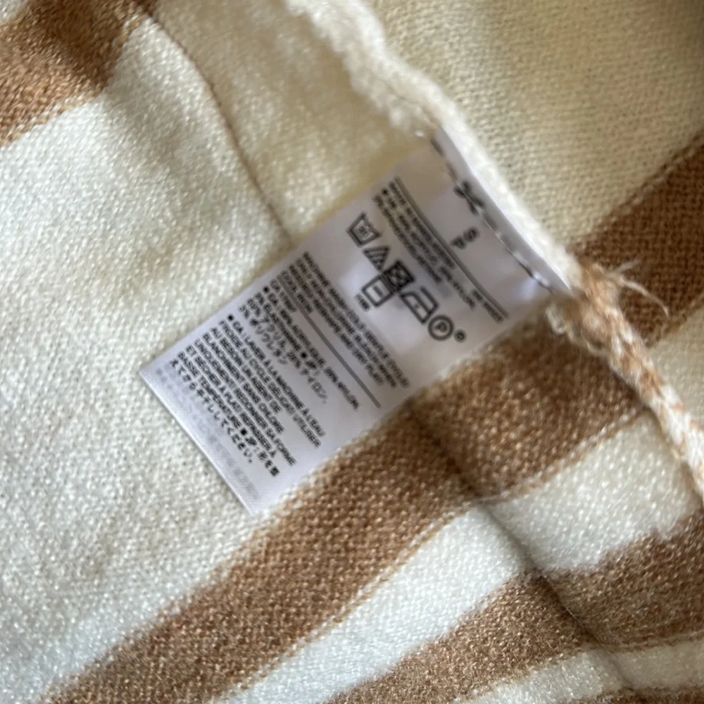 NWOT BANANA REPUBLIC Striped Relax Fit Open Front Cardigan Pockets